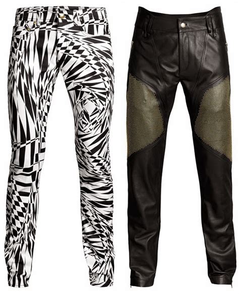 versace pink shell pants|versace leather pants men's.